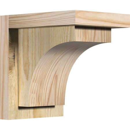Ekena Millwork Huntington Rough Sawn Corbel w/Backplate, Douglas Fir, 6"W x 8"D x 8"H COR06X08X08HUN01RDF